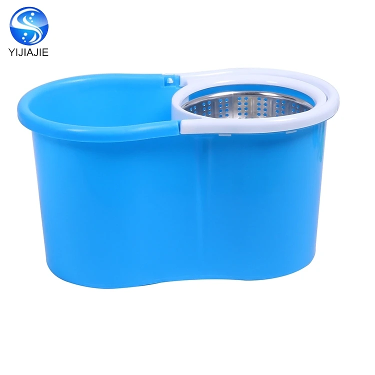 Cosway Mini Mop Wringer 360 Degree Rotating Head Magic Mop Indoor Cleaning Double Spin,dual-drive Microfiber Refill*2 PCS