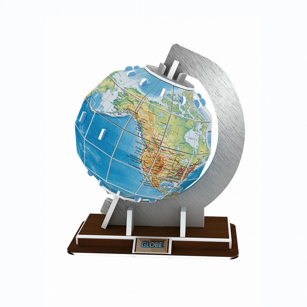 Aerospace 3D Puzzle Planets - Earth Globe Model Kit for Kids, Fun and Educational Globe Puzzle, Assembling Toy for Toddlers