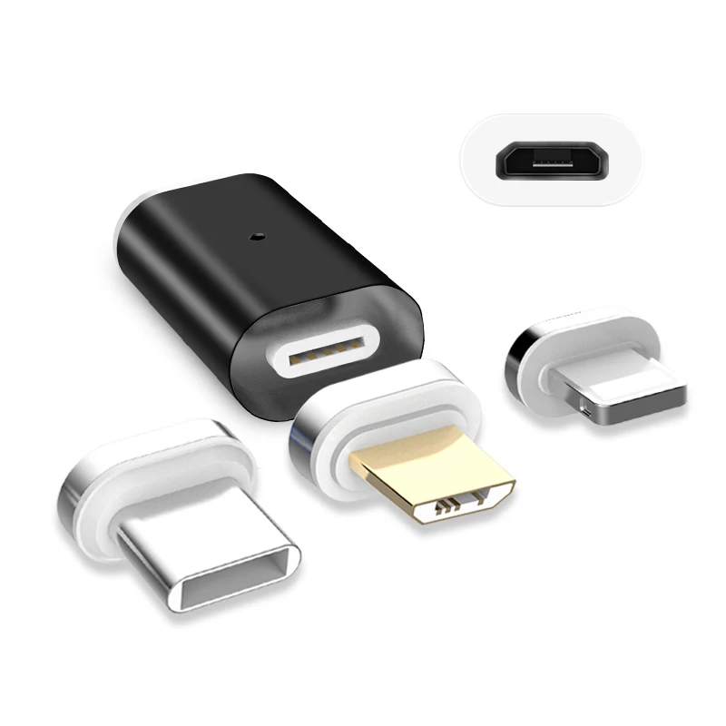 2019 Newest design magnetic metal charging adapter for IOS Type-c Micro