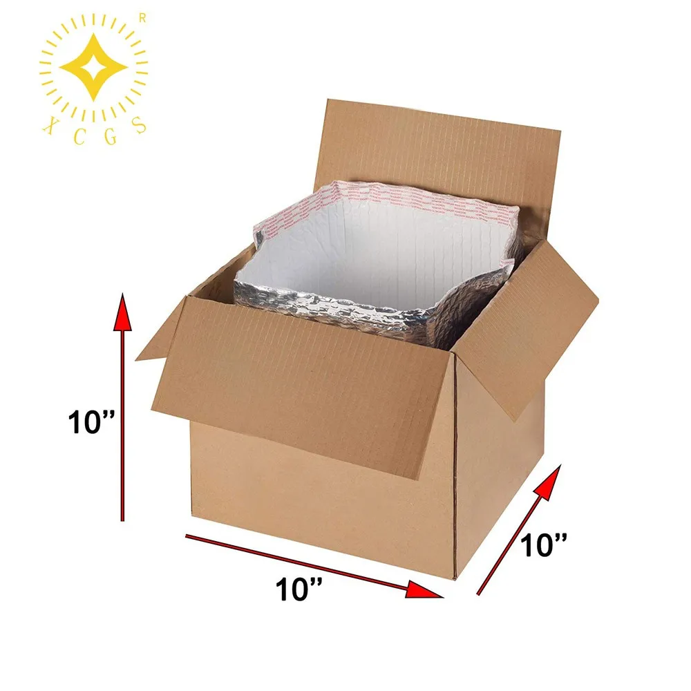 12x12x12 Flexible Metallic Foil Insulated Bubble Box Liner Insulation Box Liner For Food to Inventory