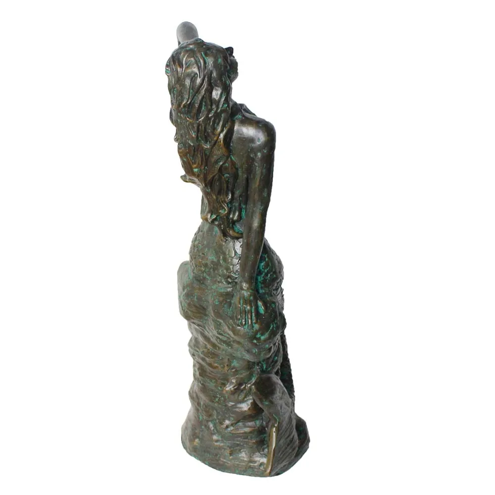 Vintage aluminum antique  mermaid statues for garden