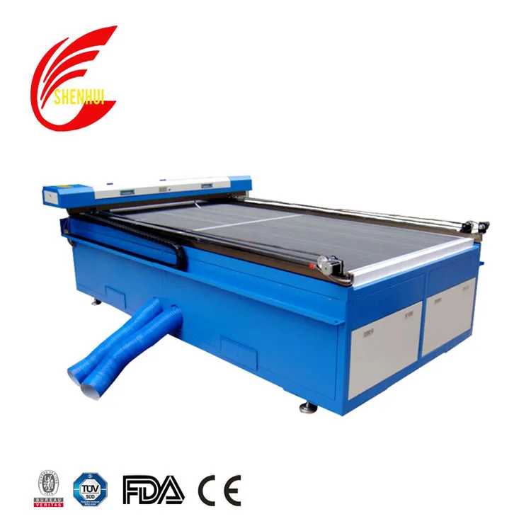 SH-2513 double heads auto feeding 100w 130w co2 laser leather cutting machine for shoes making