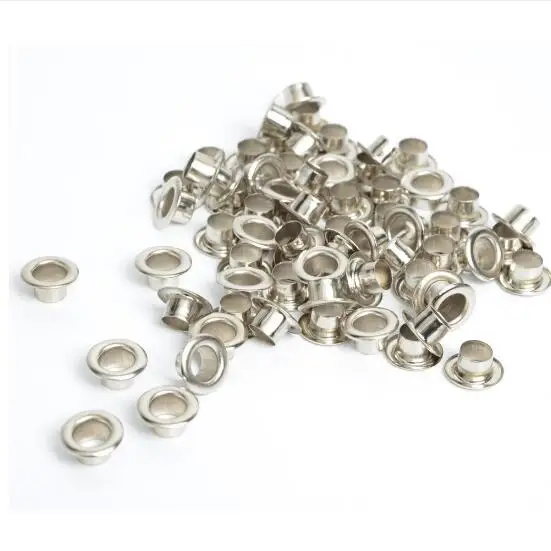 1000pcs/bag Silver Eyelets Round Inner Hole 5mm Metal eyelets For Scrapbooking DIY garment clothes Sewing eyelets