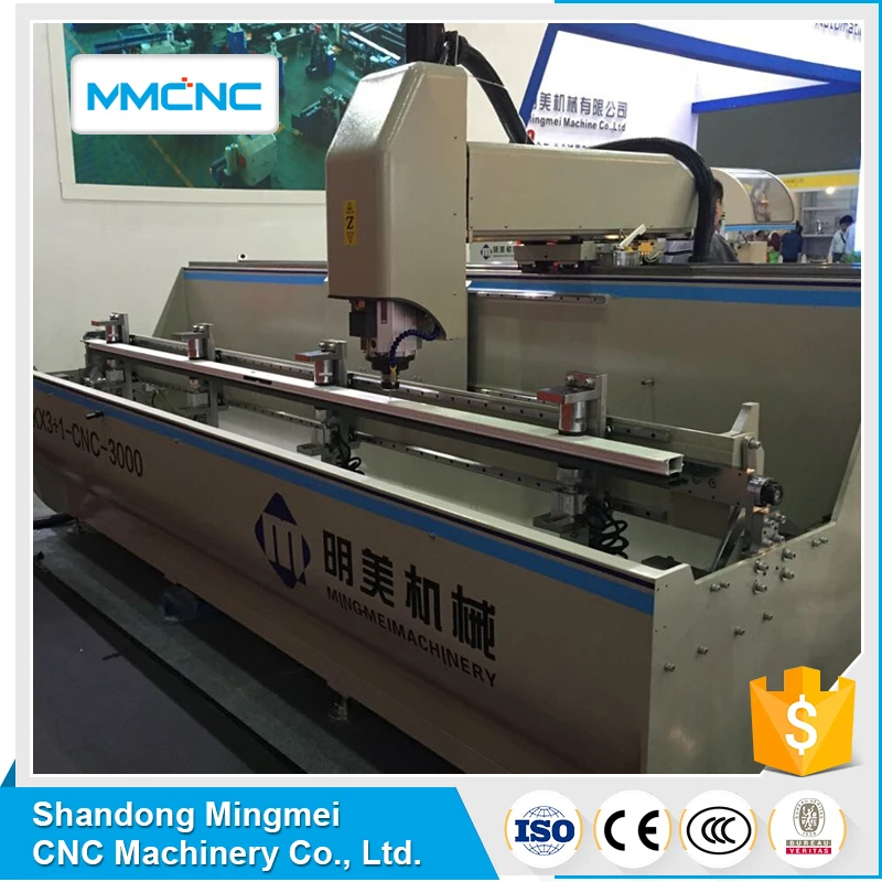 LCJG3+1-CNC-3000/6000 Aluminium Profile CNC Machining Center for milling holes, slots etc on aluminium extrusion