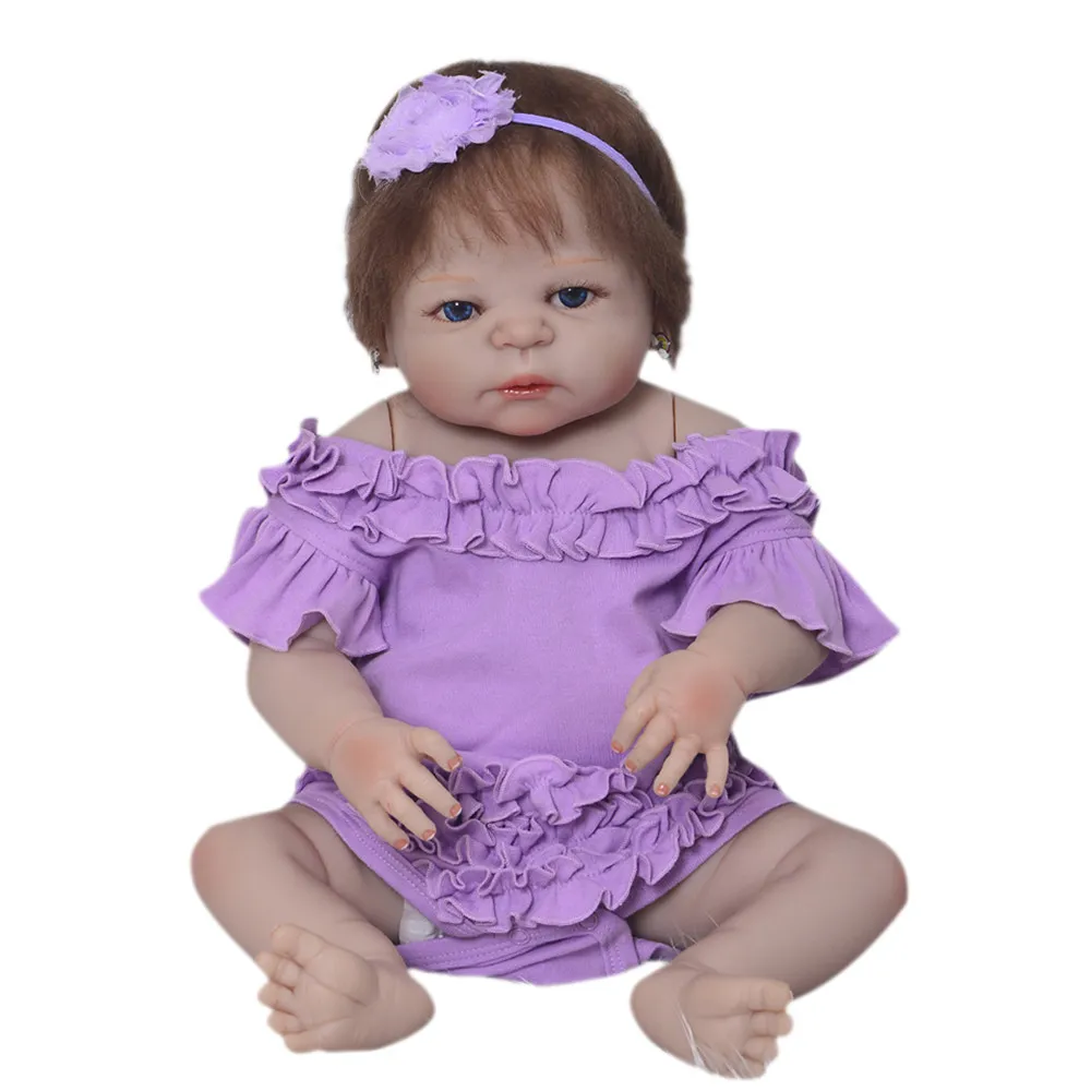 
Lovely 23 Inch Reborn Baby Dolls Soft Silicone Vinyl Fashion Babies Doll Toy Kids Best Playmate Christmas Gift 