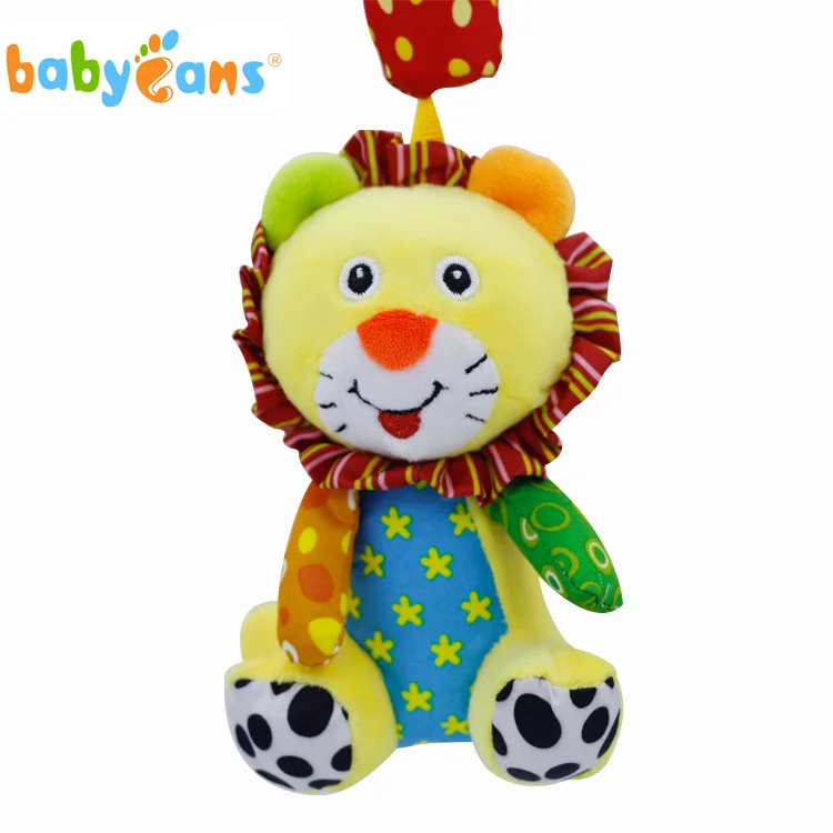 New Stuffed Animal Baby Soft Plush Hand Rattle Toys Lion Toys CE EN71