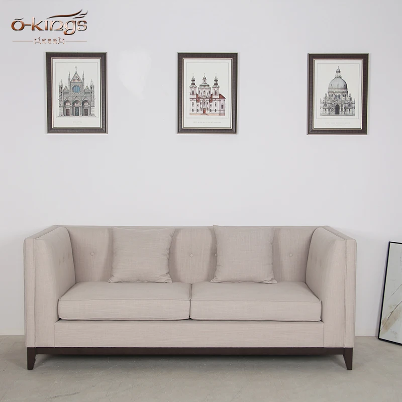 furniture living room sofa luxury Solid wood hotel lobby sofa design