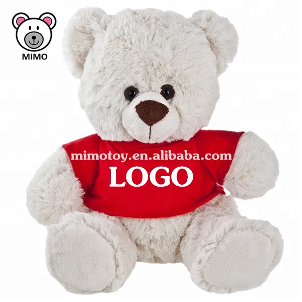 Personalized Custom LOGO Plush Soft Teddy Bear Toys With T shirts Wholesale Kids Cartoon Stuffed Animal Plush Black Teddy Bear