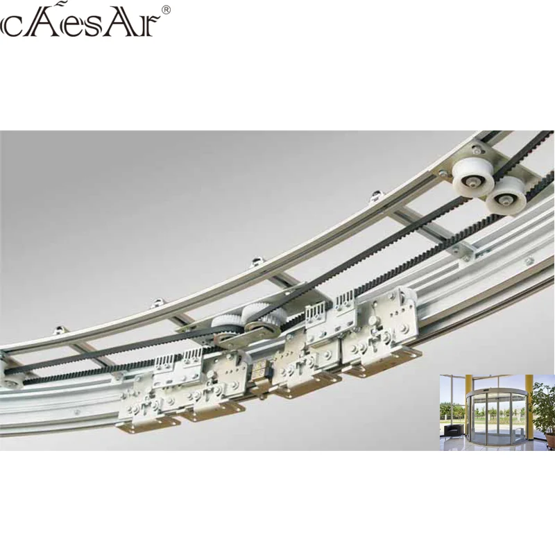 Mall  entrance  automatic aluminum  curved sliding doors for oman market