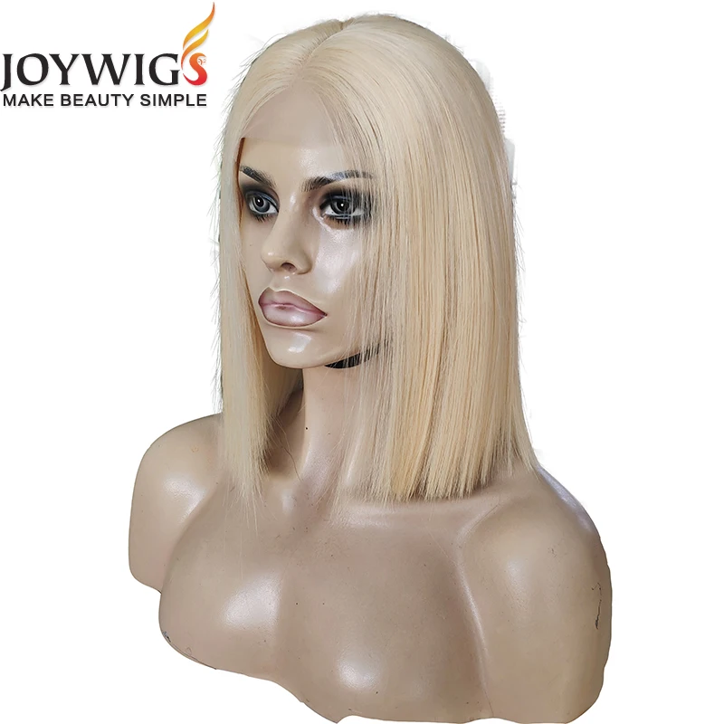 
Парик со шнуровкой спереди, Боб, светлые волосы, 8 дюймов, 130% Плотность 