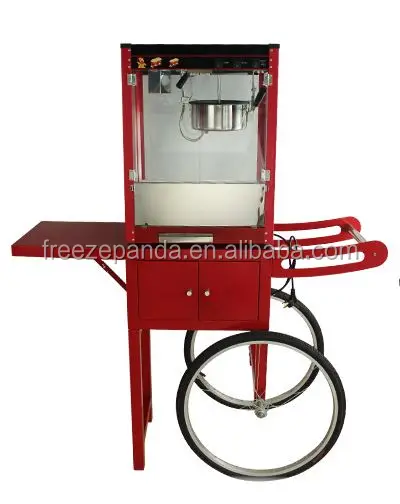 portable electric automatic mini caramel popcorn maker vending machine with cart