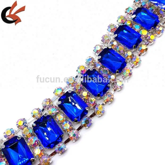 Factory wholesale carnival garment hair pieces rhinestone trimming