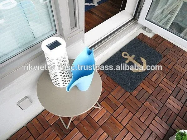 Interlocking Wooden Deck Tiles/Floor Tiles DIY Easy Fit Balcony Patio Garden