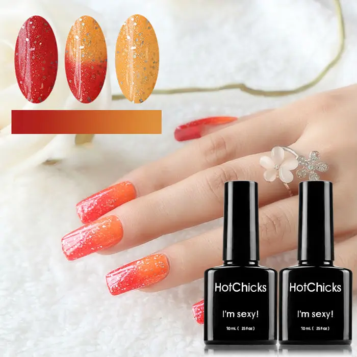 2019  new innovation nail art 12 colors temperature change gel polish