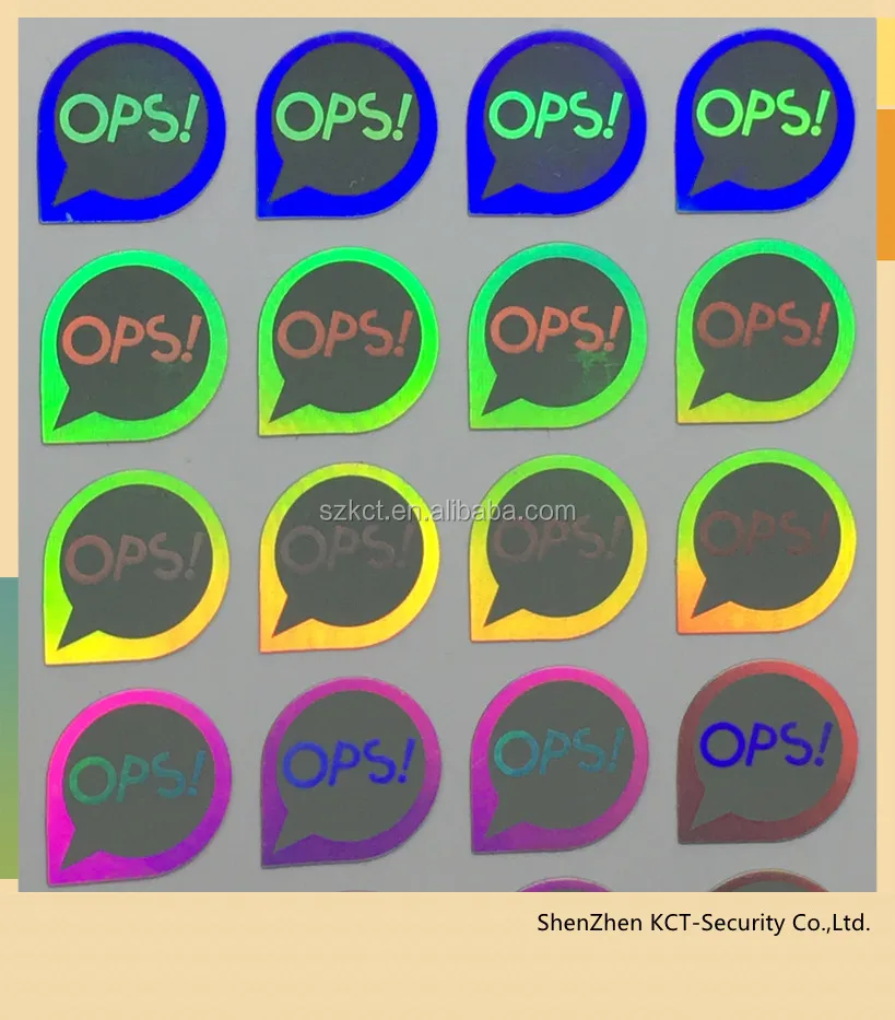
Most popular pass hologram sticker 