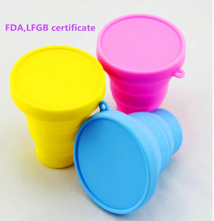 
Reusable Menstrual Sterilizer outing travel collapsible water silicone drinking cup 