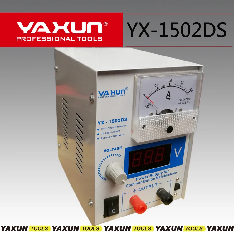 YAXUN YX-1502DS 15V 2A Adjustable Dual DC Regulated Power Supply for mobile phone repair use