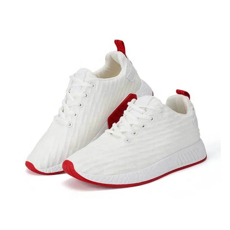 Brand small order custom durable white casual sport shoes for men