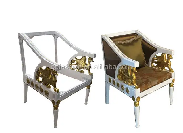 OE-FASHION new classic wood carved baroque throne style armchair