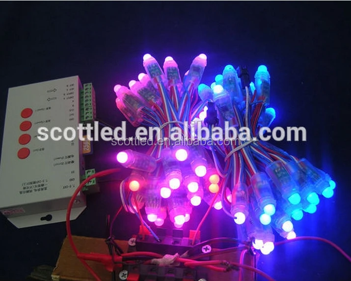 WS2811 12mm smart RGB pixel Holiday led light, DC5V, 6inch spacing between pixels