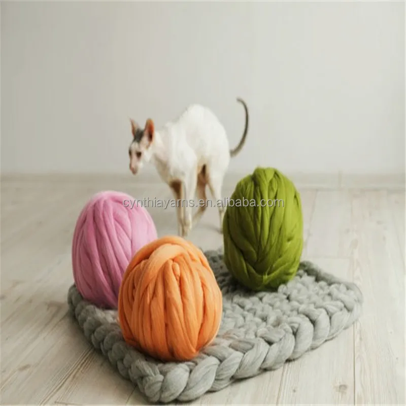  2019 самая популярная 100% мериносовая шерсть гигантская Мериносовая шерстяная пряжа