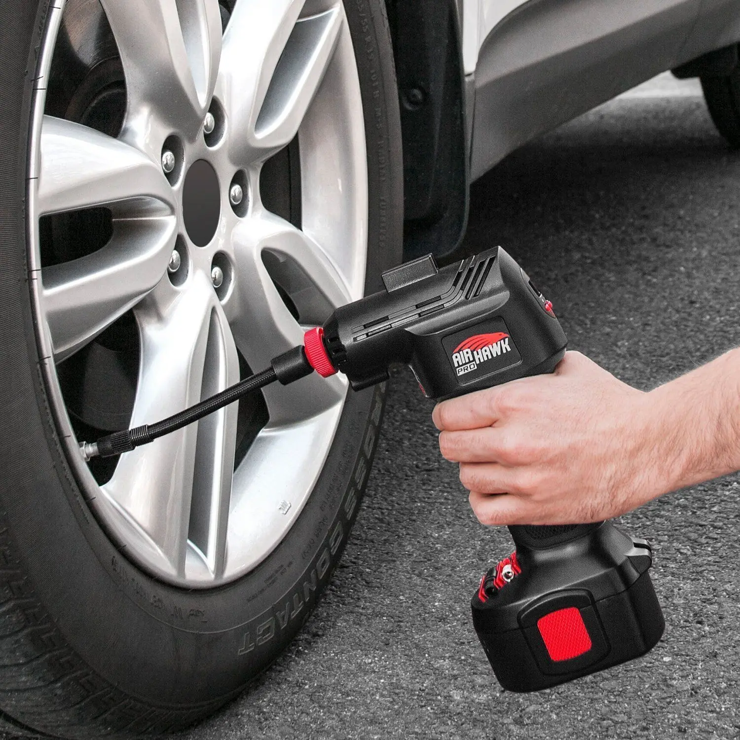 NEW Air Hawk Pro Automatic Cordless Tire Inflator Portable Air Compressor