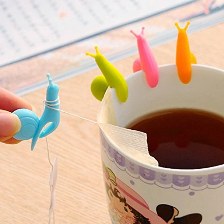 Fulian Factory direct sales silicone snail tea bag holder