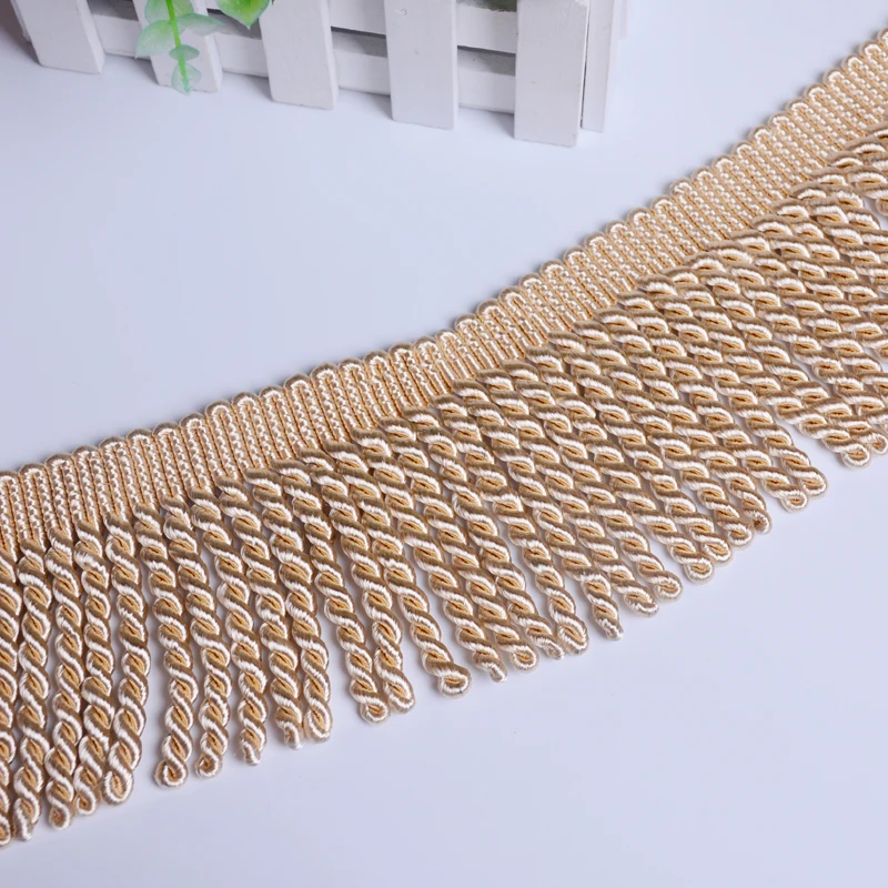 Factory direct sales high quality gold colour 8mm polyester cord rope