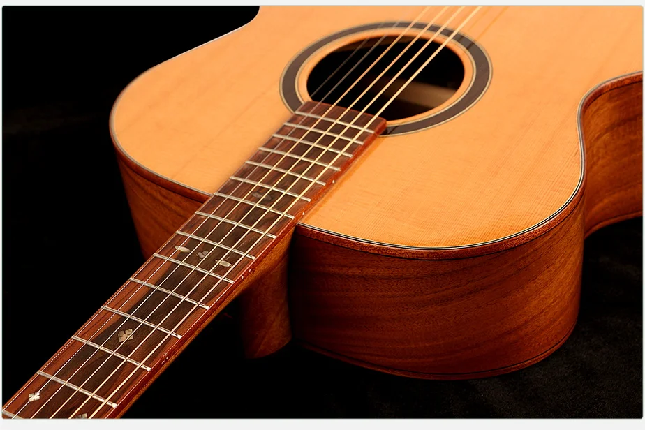 OEM China Guitar Factory Solid Wood Acacia Back Jumbo Acoustic Guitar