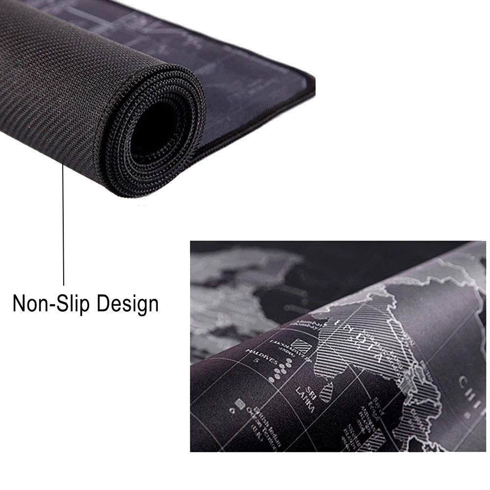 Factory Supply Large Mouse Pad for Computer World Map Mousepad Rubber Gaming Mouse Pad Non-Slip Design