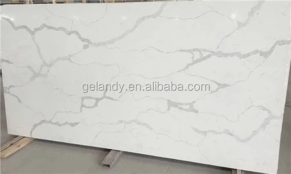 
Marble Like Artificial Stone Quartz Countertops With Veins 