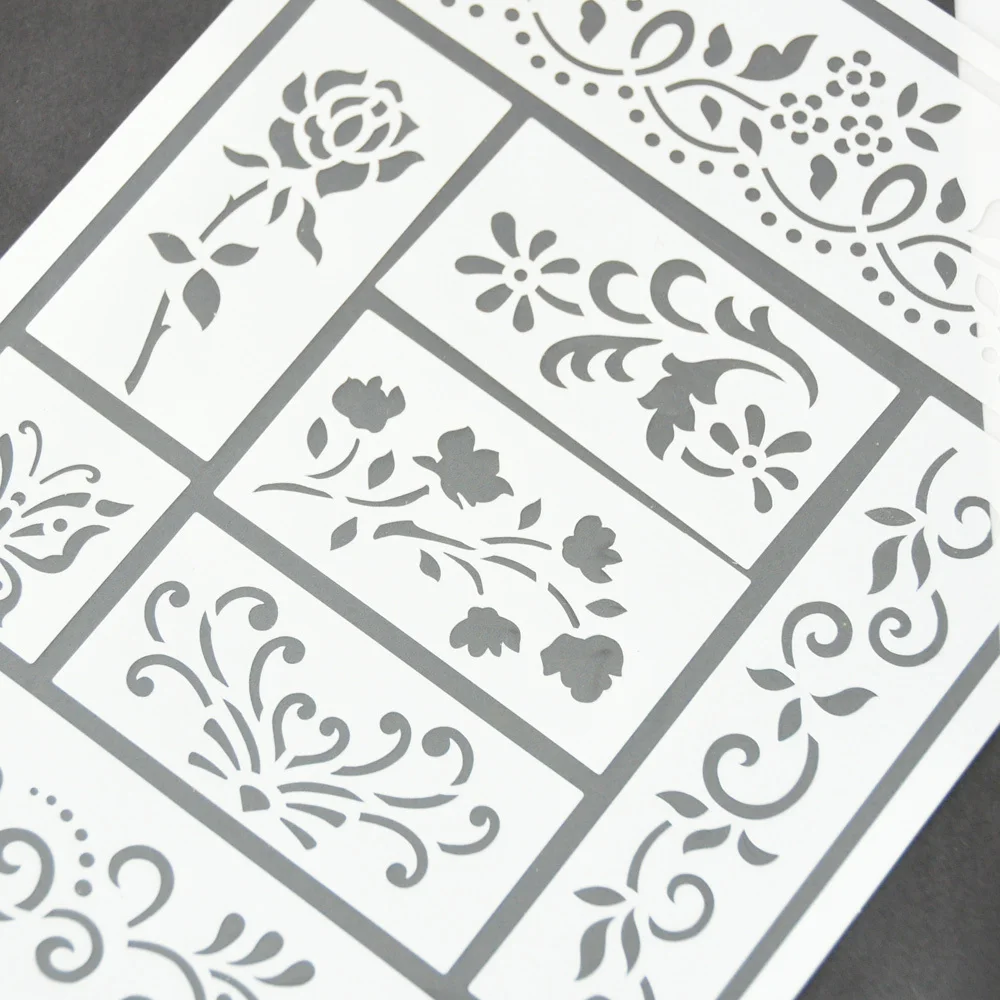 PVC Drawing Stencils Flower Shaped Christmas Stencils