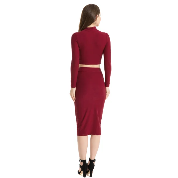 Women Sexy Two Piece Set Party Summer for Women Crop Top Skirt Bodycon Short