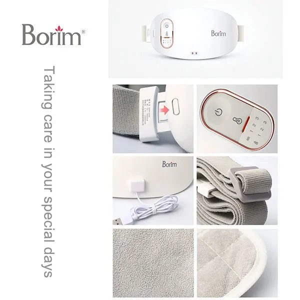 Borim Intelligent heating and Hot compress Vibration Massager Belt fitting female abdomen