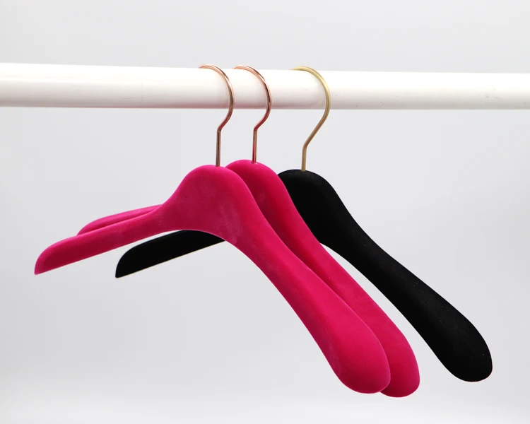 Velvet cloth hanger velvet coat hanger velvet plastic suit hangers