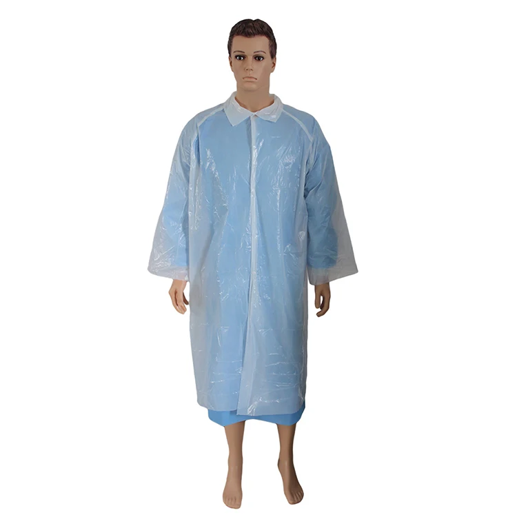 Disposable Lab Coat/ Visitor Clothes/ Lab Gown with Short Collar