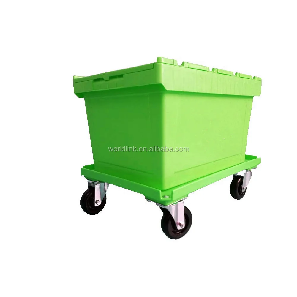 50kgs Heavy Duty Plastic Moving Containers/Plastic Container with Hinged Lid
