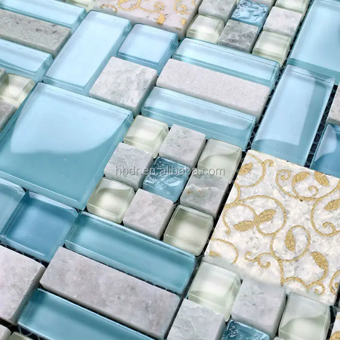 Colored Interior wall mosaic tiles, best price crystal glass mosaic,glass tile mosaic