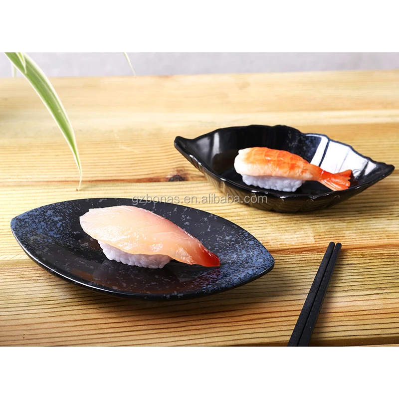 Wholesale Blue Melamine Rectangle Plates Cake Plate tableware Japanese Plates dinnerware Set