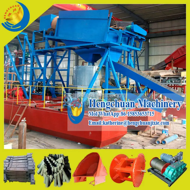 Hengchuan Economic Sand Gold Suction Dredger with High Pressure Water Pump for Jet Head