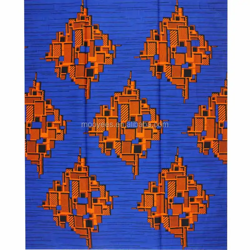 Африканские Восковые ткани, настоящая печать воска в 100% хлопчатобумажной ткани, дизайн Ганы
