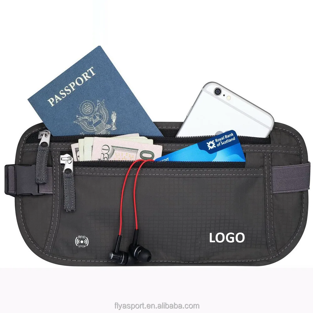 2022 new design best selling RFID blocking money belt for travel,daily walking