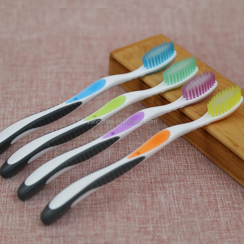 
Soft Bristled Adult Novelty Toothbrush with Tongue Cleaner from Yangchen Factory in Yangzhou China 