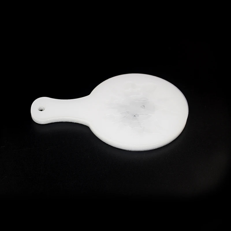 
16 Pieces Latte Dusting Pattern Pad Coffee Design Stencil Templates in White 