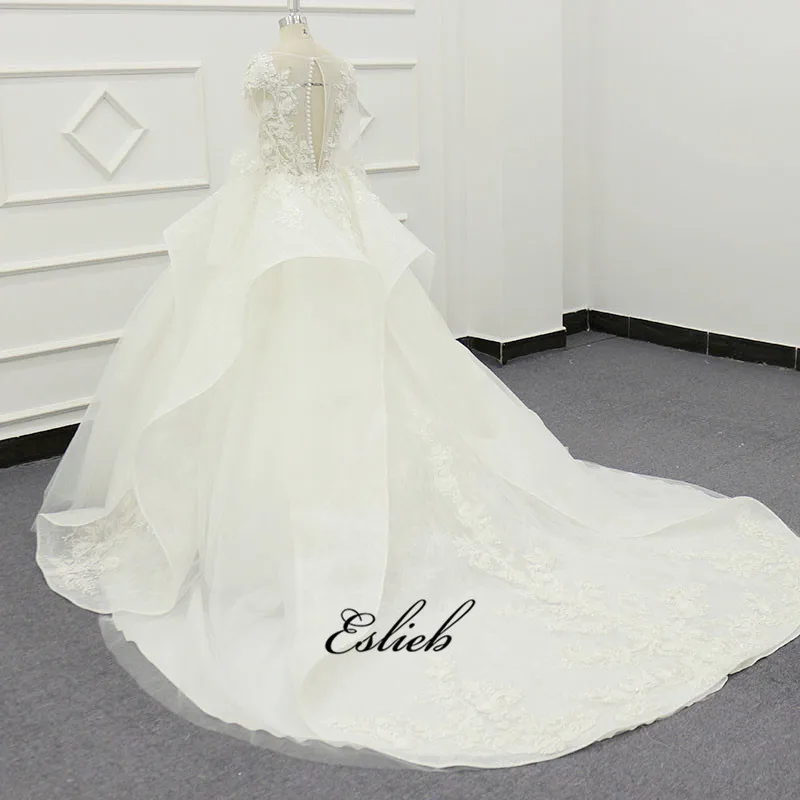 2019 Vintage Wedding Dress Lace Princess Fairy Women Wedding Gowns Ivory Robe de mariage Bridal Dress