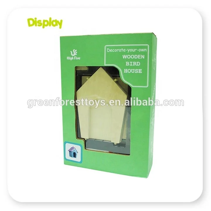 Top Quality DIY Toy Build and Paint  Unfinished Wooden Bird House