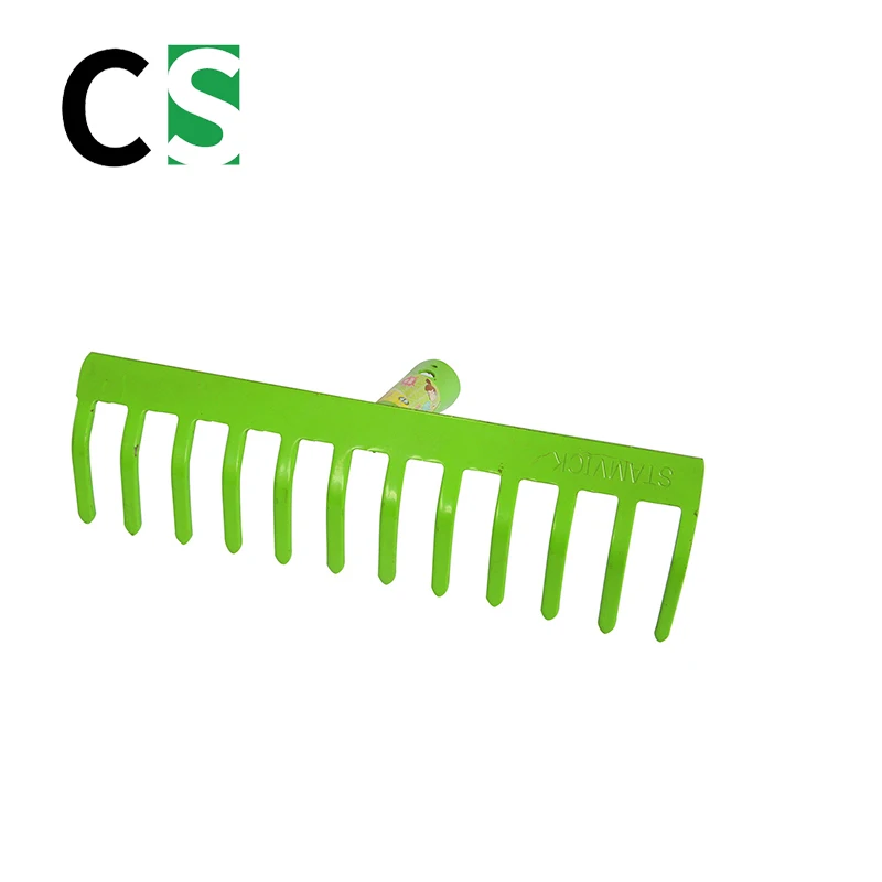 
Iron garden lawn grass rake without handle 