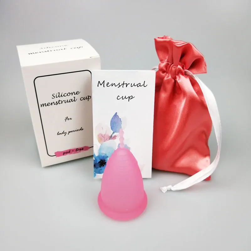 Medical Silicone Menstrual Cup Collapsible period Feminine Menstruation reusable Folding sterilizer female