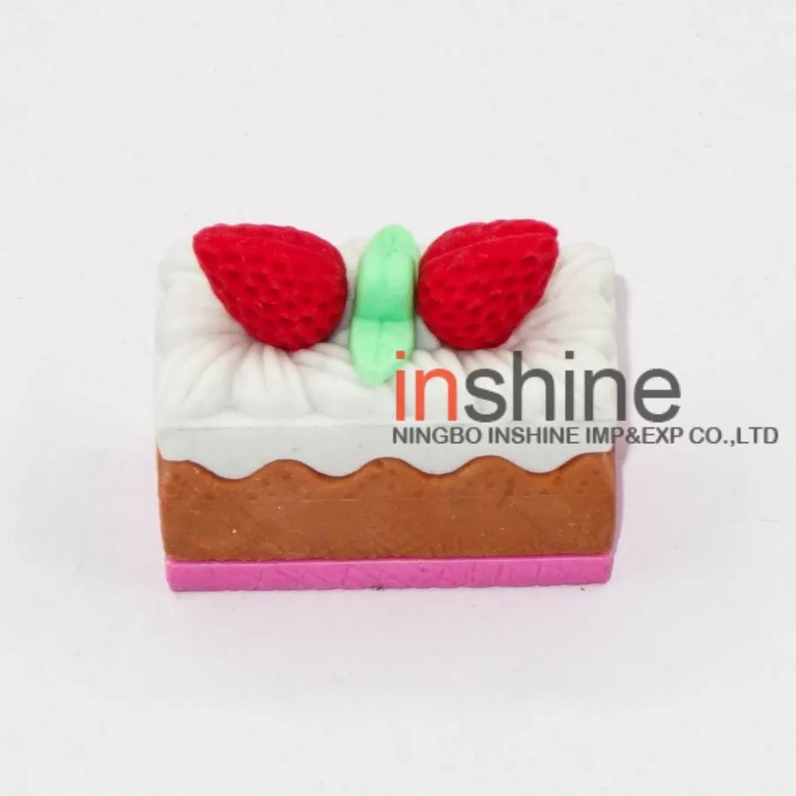 IN50759 Novelty Mini Cake Food Shaped Eraser , Rubber Eraser