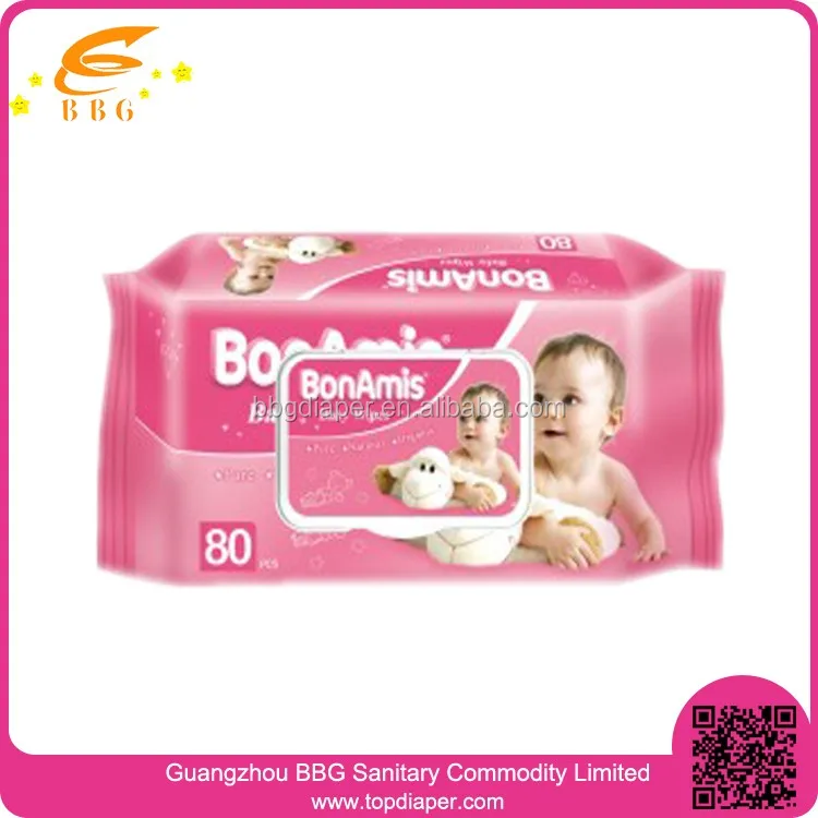 
Hot sale BonAmis non alcohol disposable baby wet wipes with free sample 